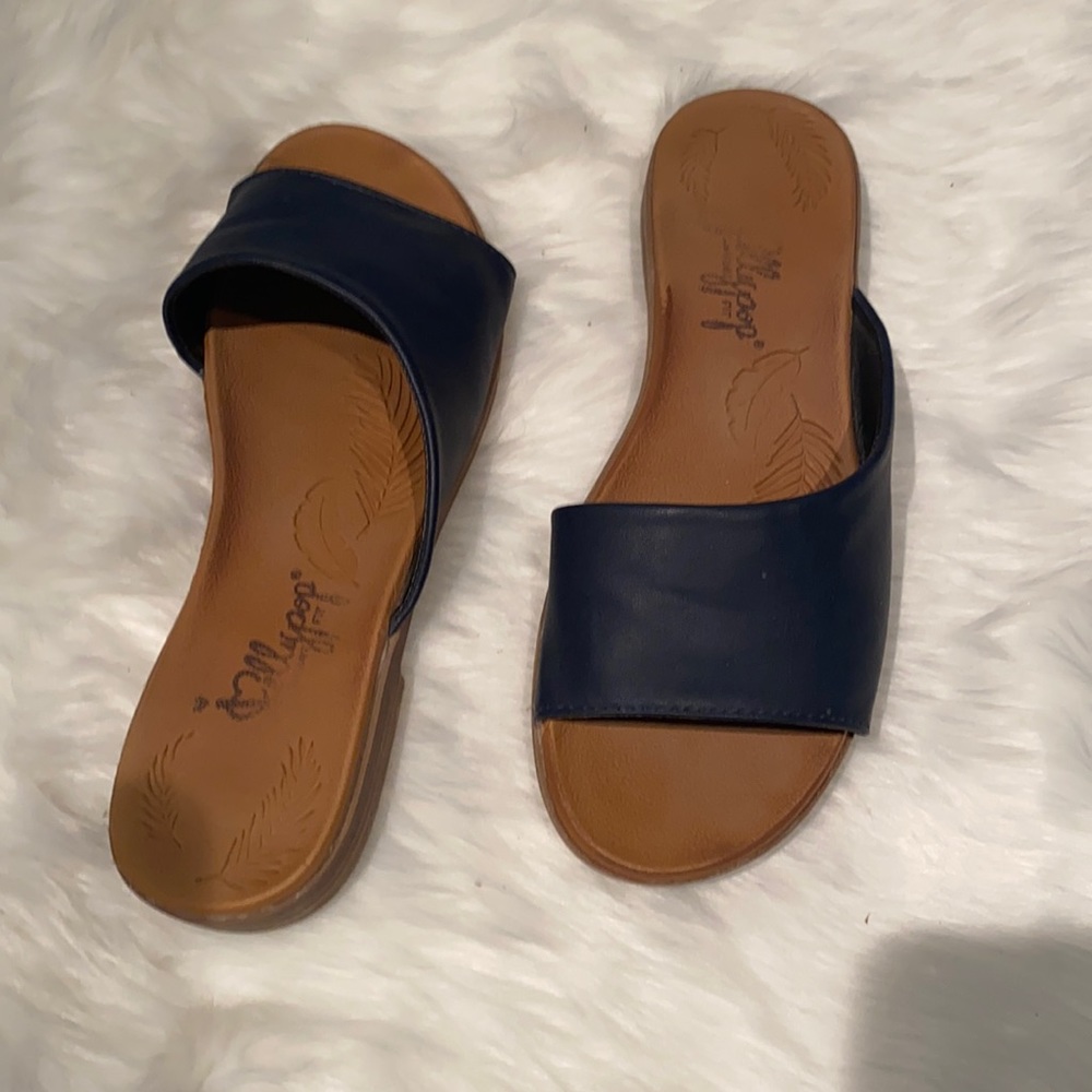 Women’s jelly pop navy slide sandals